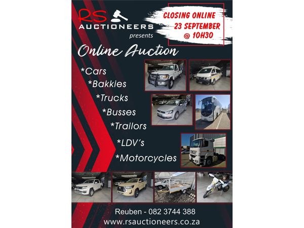 Car LDV Trailor Bus Truck Motorcycle Sale 23 Sep